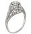 edwardian round cut diamond engagement ring 3
