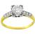 Antique Victorian 0.75ct Old European Brilliant Diamond 14k Yellow And White Gold Engagement Ring