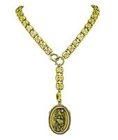 Victorian Gold Locket Pendant Necklace