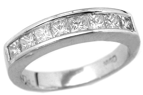 0.40ct Princess Cut Diamond Platinum Wedding Band