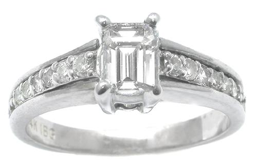 Emerald  Cut Diamond  Engagement Ring