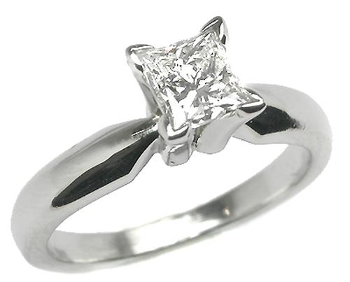 Princess Cut Diamond  Solitaire Engagement Ring