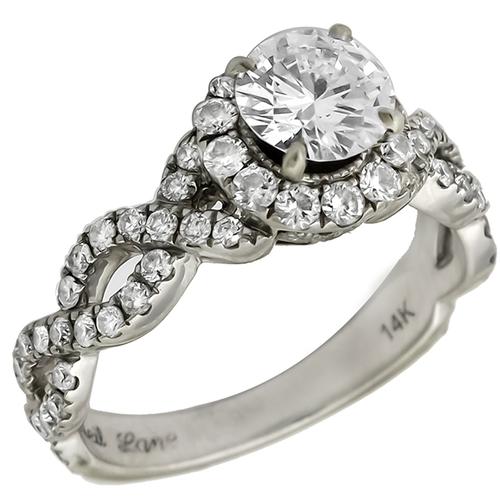 Previously Owned Neil Lane Diamond Engagement Ring 1-1/2 ct tw Princess &  Round-cut 14K White Gold | Jared
