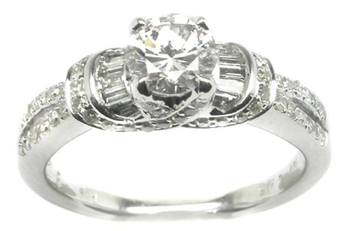 GIA Certified Diamond White Gold Engagement Ring 