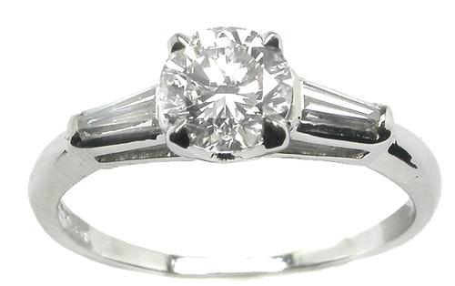 GIA Certified Diamond Platinum Engagement Ring