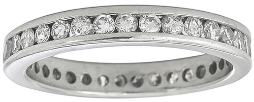 Round Cut Diamond Platinum Eternity Wedding Band