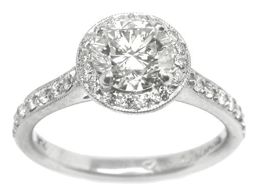 GIA Certified Diamond Platinum Engagement Ring