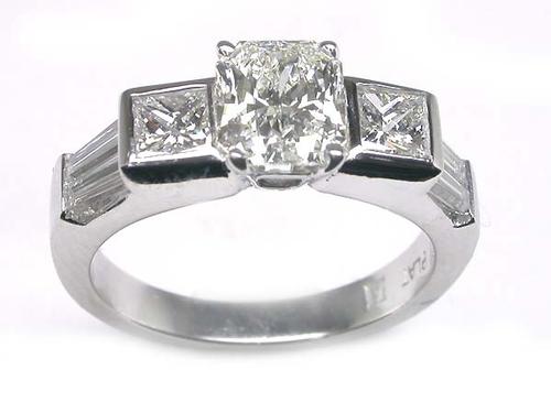 GIA Certified Diamond Platinum Engagement Ring