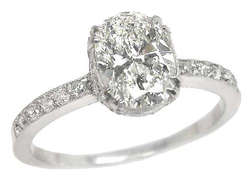 GIA Certified Diamond platinum Engagement Ring