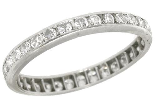 1940s 1.14ct Diamond Eternity Platinum Wedding Band