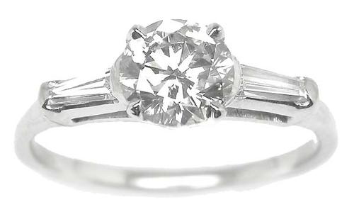 GIA Certified Diamond Platinum Engagement Ring