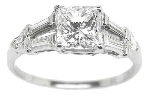 Estate Diamond Platinum Engagement Ring GIA Certified