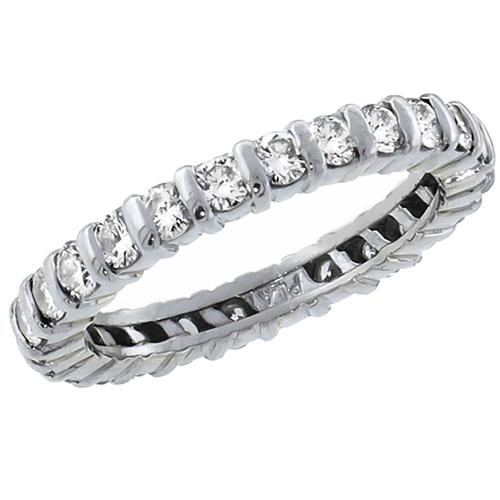 1950s 1.20ct Round Diamond Platinum Eternity Wedding Band