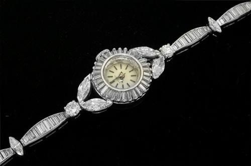 Antique Eterna 3.85ct Diamond  Platinum Watch
