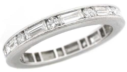 1.12ct Diamond Platinum Eternity Wedding Band