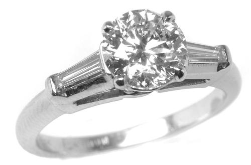 Vintage Diamond Platinum Engagement Ring GIA Certified