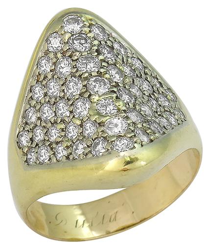 Round Cut Diamond 14k Yellow Gold Ring