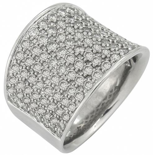 Vintage 2.80ct Round Cut Diamond 14k White Gold Ring