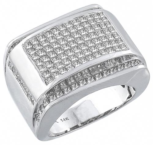 Princess Cut Diamond 14k White Gold Ring