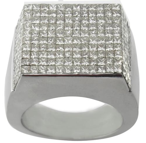 Vintage 8.00ct Princess Cut Diamond  14k White Gold Ring