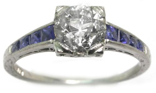 GIA Certified .87 carat Platinum Engagement Ring