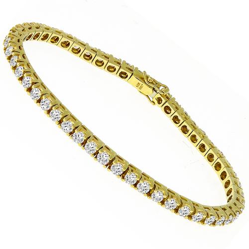 4.50ct Diamond Tennis Gold Bracelet