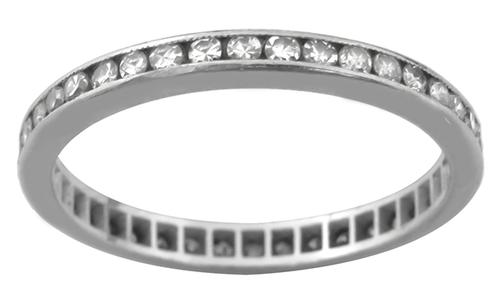 1920s  1.00ct Round Diamond Platinum Eternity Band