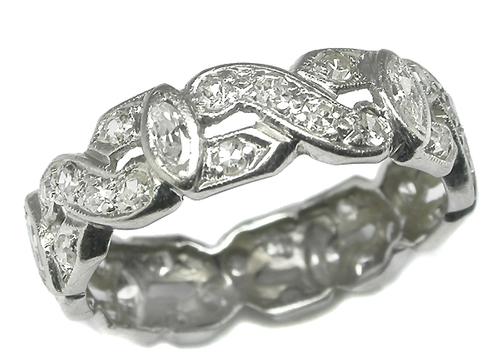 Art Deco 1.50ct Diamond Platinum Wedding Band