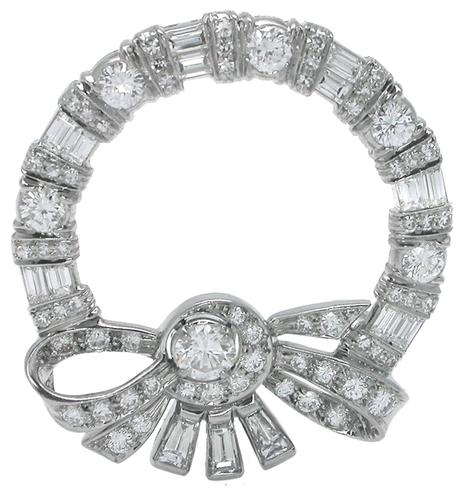 Art Deco 2.40ct Diamond Platinum Pin