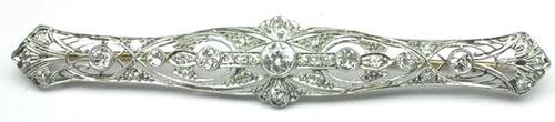 1.71ct Edwardian Platinum Diamond Pin