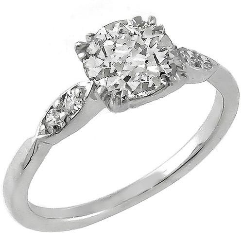 0.84ct Diamond Platinum Engagement Ring 