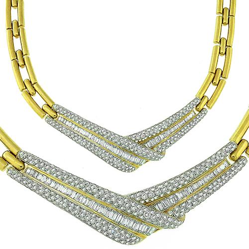 12.00ct Diamond Gold Necklace 
