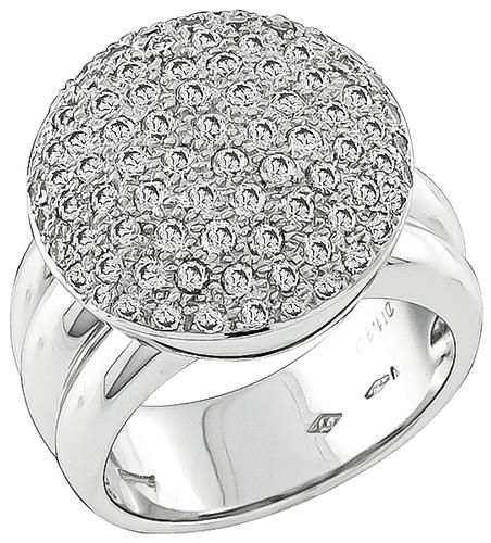 Round Cut Diamond 18k White Gold Ring