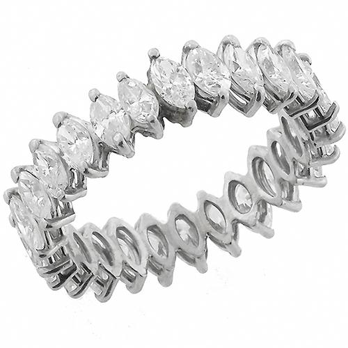 2.00ct Marquise Cut 18k White Gold Diamond Eternity Wedding Band