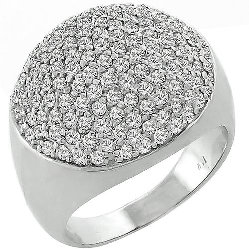 3.00ct Diamond Cluster Gold Ring 