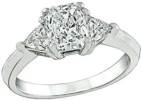 Radiant Cut Diamond 14k White Gold Engagement Ring