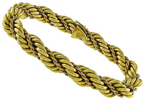 18k Yellow Gold Braid Bracelet