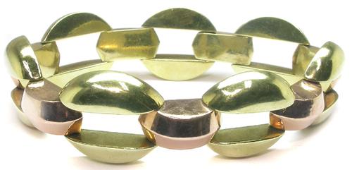 1940s 14k Pink and Green Gold Bracelet