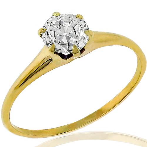 Victorian GIA 0.68ct Diamond Solitaire Ring
