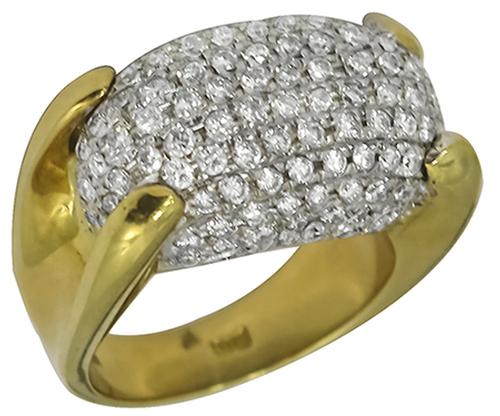 4.00ct Round Diamond 18k Yellow  Gold  Ring