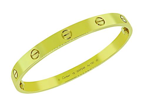 18k Yellow Gold Love Bangle by Cartier