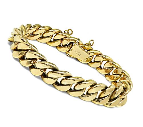 18k Yellow Gold Chain Bracelet