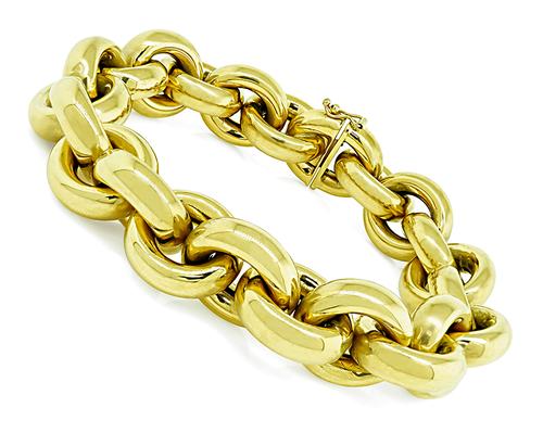 18k Yellow Gold Chain Bracelet