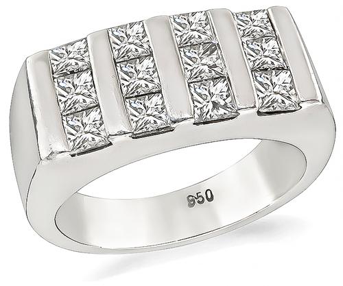 Princess Cut Diamond Platinum Ring