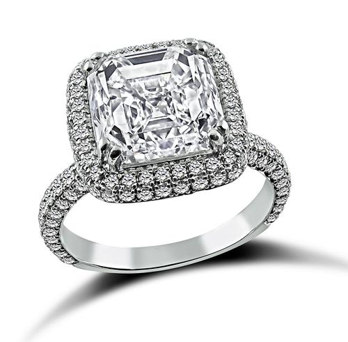 Emerald Cut Diamond 14k White Gold Engagement Ring