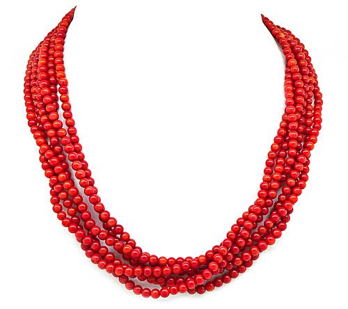 18k Yellow Gold Coral Necklace by Tiffany & Co