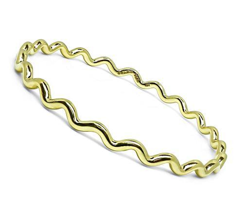 18k Yellow Gold Paloma Picasso Bangle by Tiffany & Co