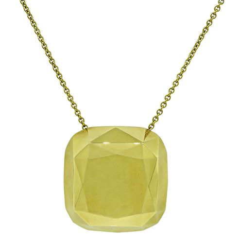 18k Yellow Gold Diamond Pendant Necklace by Tiffany & Co