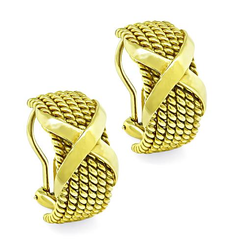 18k Yellow Gold Earrings by Schlumberger Tiffany & Co