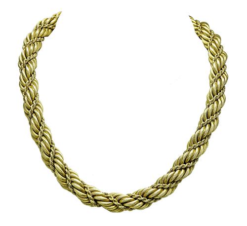 18k Yellow Gold Rope Necklace by Tiffany & Co